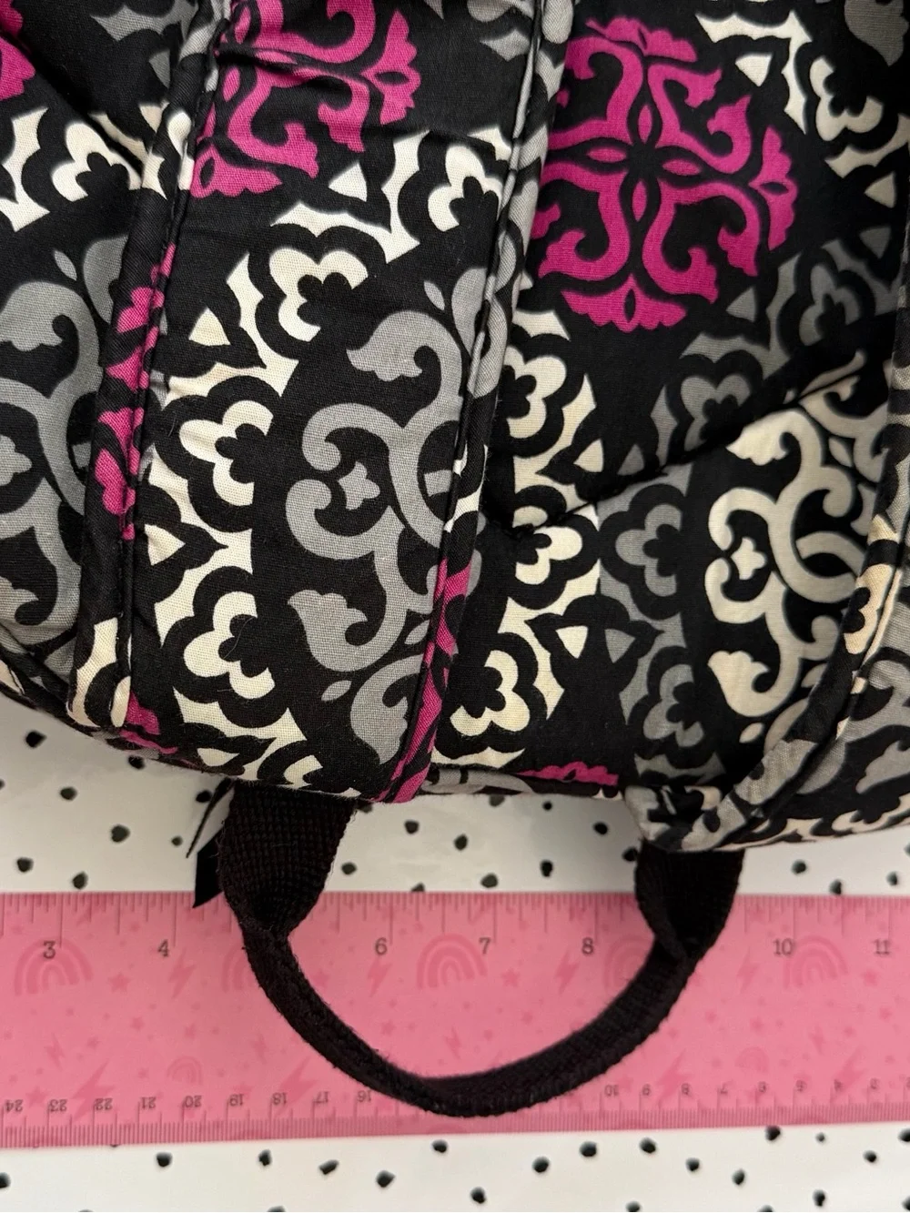 Vera Bradley Campus Backpack Canterberry Magenta Retired Quilted Laptop Bag